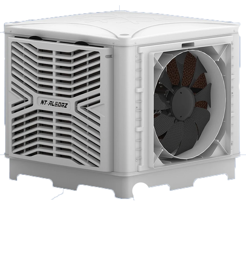 کولر 18000 پلیمری سلولزی روبه رو زن